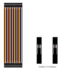 Ligne Dupont femelle à femelle 40 broches 20 cm 24 AWG