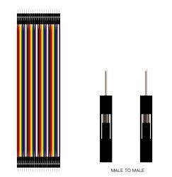 Ligne Dupont mâle à mâle 40 broches 20cm 24AWG