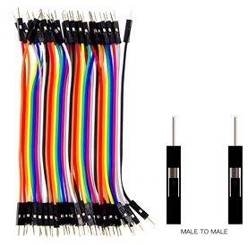 Ligne Dupont mâle à mâle 40 broches 10cm 24AWG