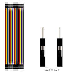 Ligne Dupont mâle à mâle 40 broches 30cm 24AWG