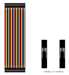 Ligne Dupont femelle à femelle 40 broches 40cm 24AWG