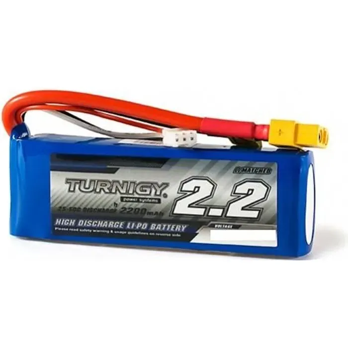 Batterie LiPo Turnigy 2200 mAh 3S (11,1 V) 40C avec connecteur XT60