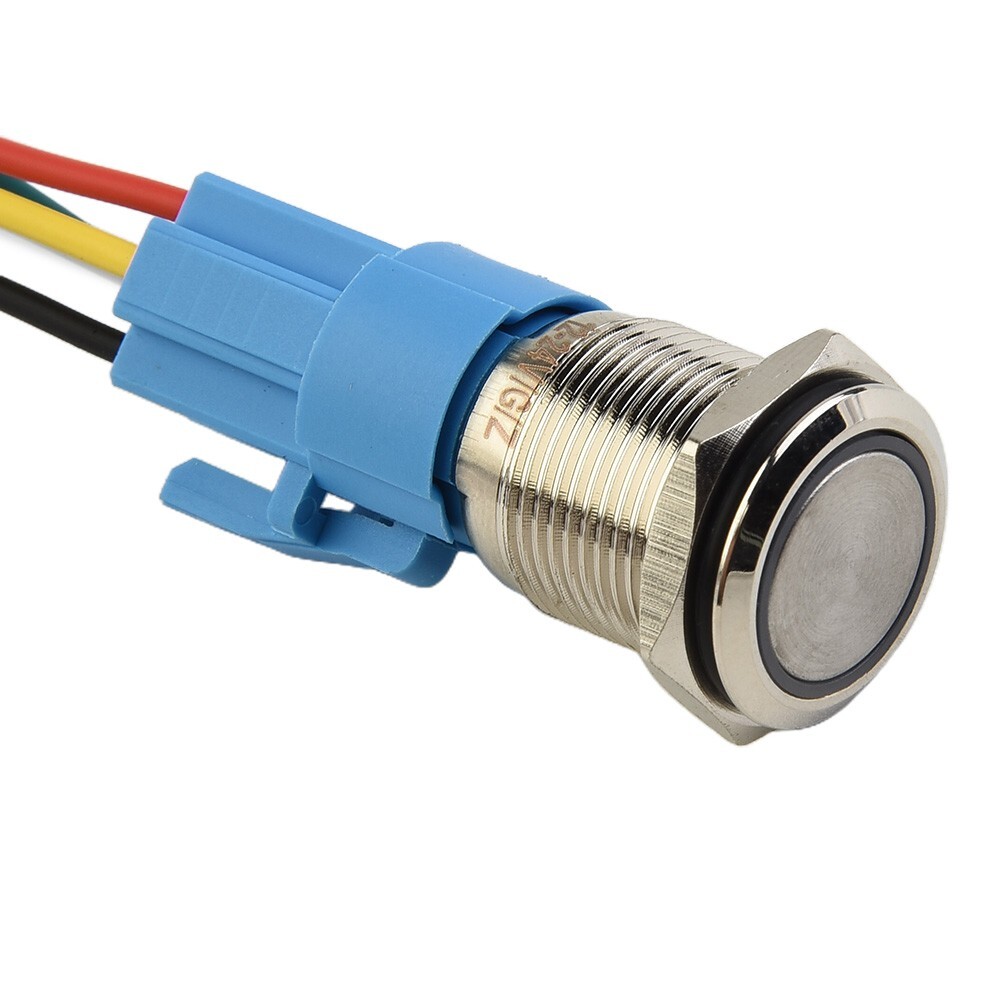 Interrupteur bouton poussoir Lumineux en inox