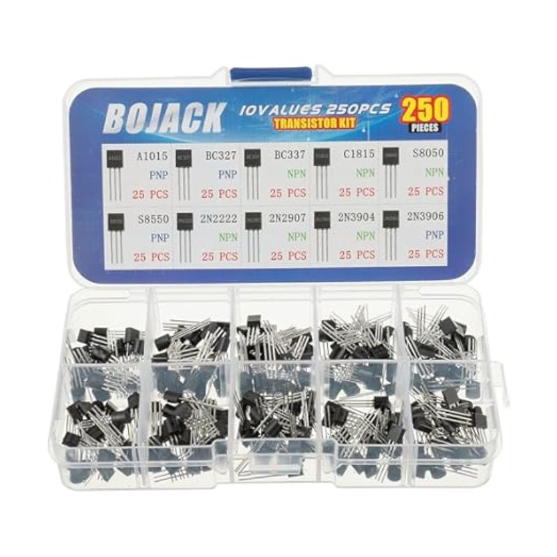 Kit assortiment de transistors NPN TO-92 – 250 pièces