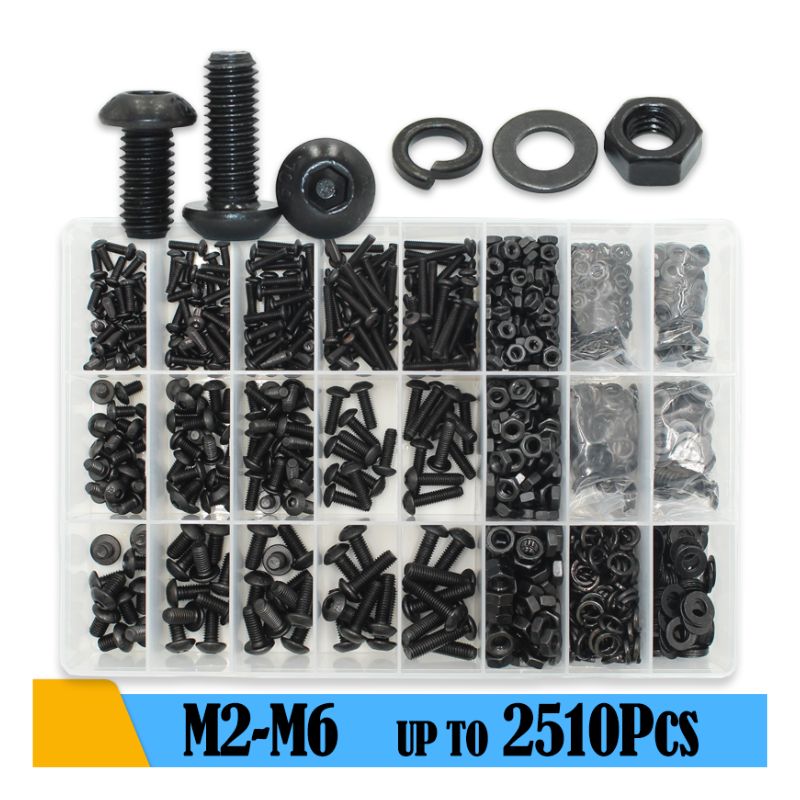 Kit de vis hexagonal rond 2510p M2 M2.5 M3 M4 M5 M6