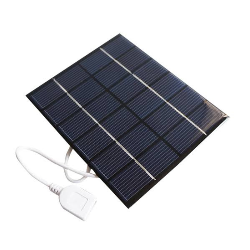 Panneau solaire 135 × 110 mm – 6V – 2W avec cable USB