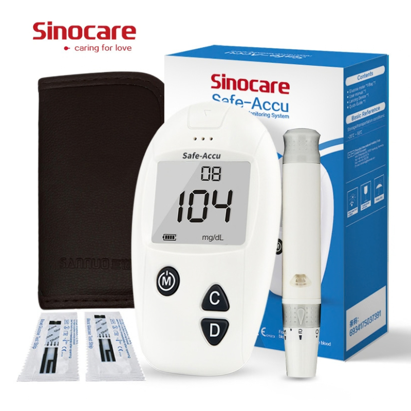 glucosometre Safe Accu Sinocare - Kit de surveillance de la glicémie